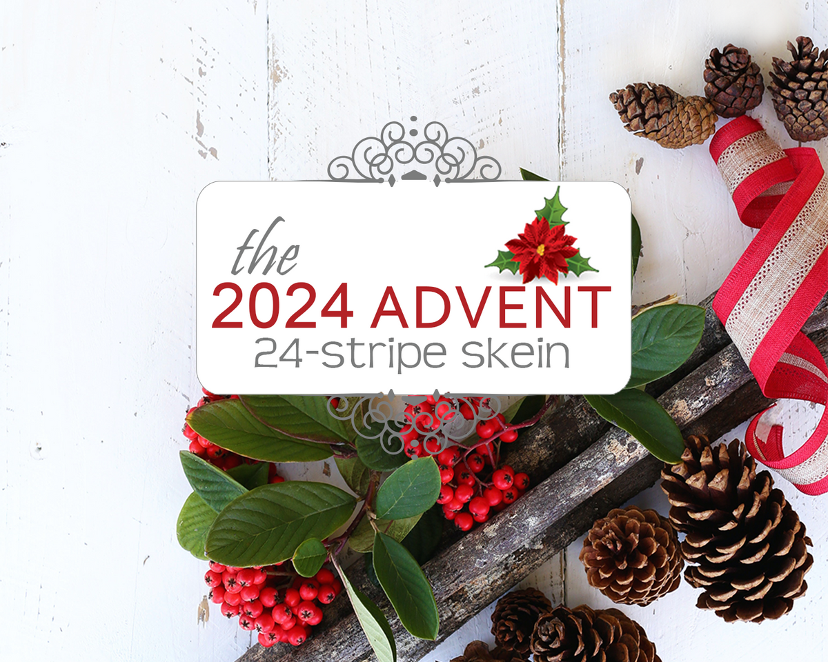 2024 ADVENT 24stripe skein The Cozy Knitter