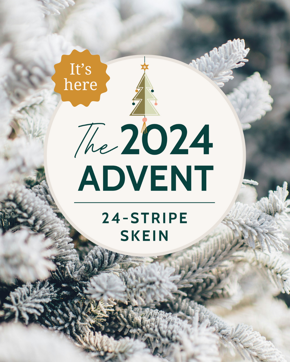 2024 ADVENT 24stripe skein The Cozy Knitter